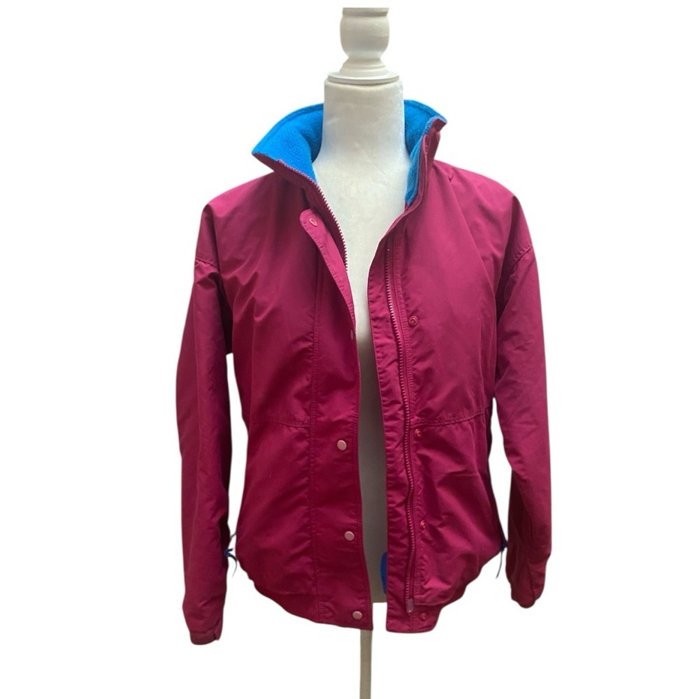 Patagonia Womens Vintage Pink Winter Ski Jacket Fleece Lined Retro 90s